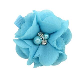 1 Pcs Baby hair solid Chiffon Flower clips Newborn baby Mini Hair Clips Hair Accessories Kids Hair Barrettes girls clips