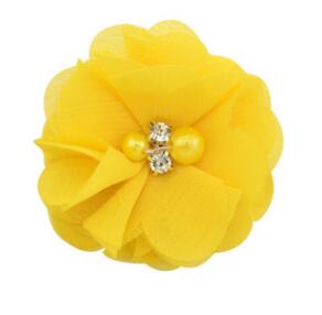 1 Pcs Baby hair solid Chiffon Flower clips Newborn baby Mini Hair Clips Hair Accessories Kids Hair Barrettes girls clips