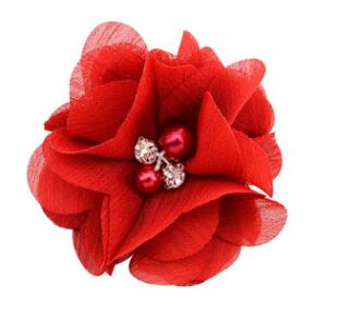 1 Pcs Baby hair solid Chiffon Flower clips Newborn baby Mini Hair Clips Hair Accessories Kids Hair Barrettes girls clips