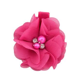 1 Pcs Baby hair solid Chiffon Flower clips Newborn baby Mini Hair Clips Hair Accessories Kids Hair Barrettes girls clips