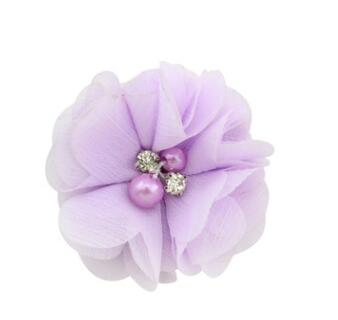 1 Pcs Baby hair solid Chiffon Flower clips Newborn baby Mini Hair Clips Hair Accessories Kids Hair Barrettes girls clips