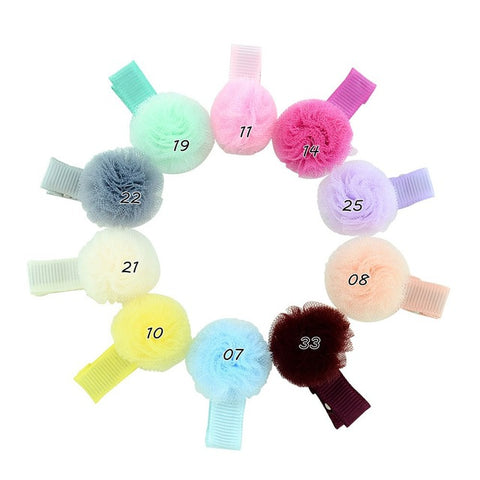 1 Pcs Baby hair solid Chiffon Flower clips Newborn baby Mini Hair Clips Hair Accessories Kids Hair Barrettes girls clips