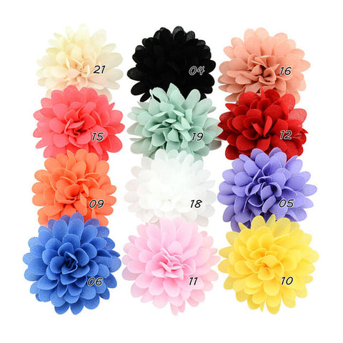 1 Pcs Baby hair solid Chiffon Flower clips Newborn baby Mini Hair Clips Hair Accessories Kids Hair Barrettes girls clips