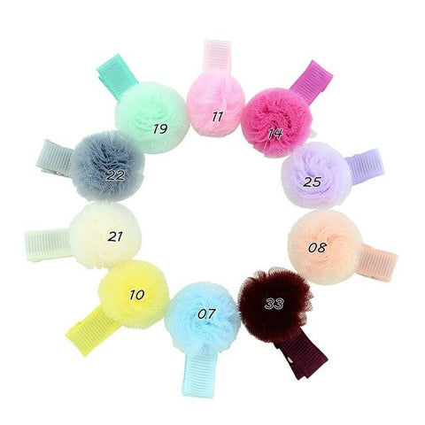 1 Pcs Baby hair solid Chiffon Flower clips Newborn baby Mini Hair Clips Hair Accessories Kids Hair Barrettes girls clips