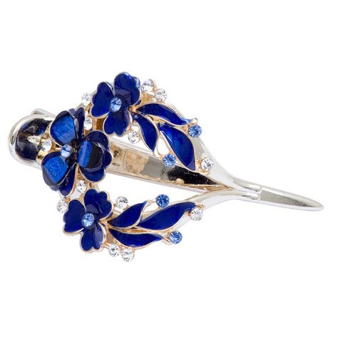 Haimeikang Female Colorful Flower Hollow Heart Hair Clip Barrette Hair Accessories Women Fashion Rhinestone Hairpin Headwear