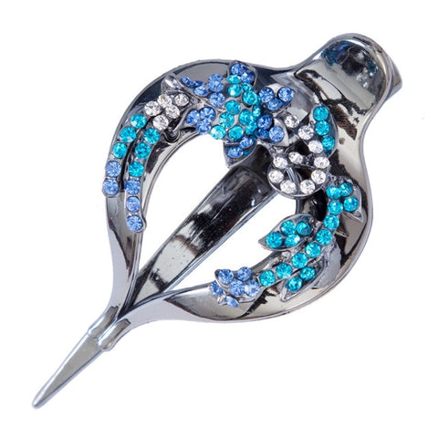 Haimeikang Female Colorful Flower Hollow Heart Hair Clip Barrette Hair Accessories Women Fashion Rhinestone Hairpin Headwear
