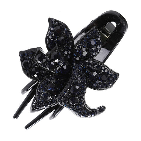 Haimeikang Female Colorful Flower Hollow Heart Hair Clip Barrette Hair Accessories Women Fashion Rhinestone Hairpin Headwear