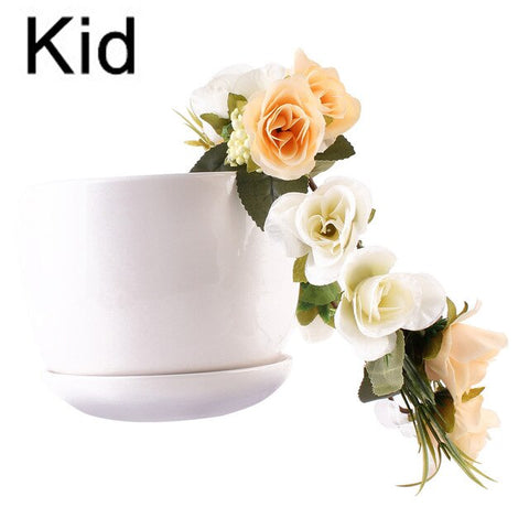 Mom and Me Matching Flower Headband 2020 Lovely Newborn Headband Flower Crown Wreath Mother Kids Garland Hair Band Accessories