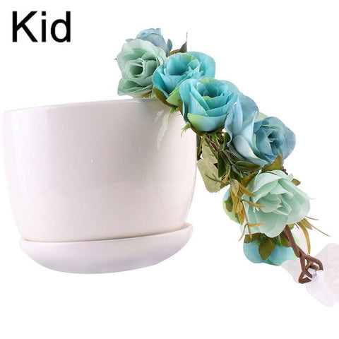 Mom and Me Matching Flower Headband 2020 Lovely Newborn Headband Flower Crown Wreath Mother Kids Garland Hair Band Accessories