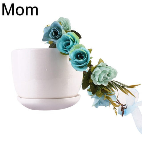 Mom and Me Matching Flower Headband 2020 Lovely Newborn Headband Flower Crown Wreath Mother Kids Garland Hair Band Accessories
