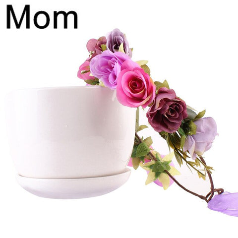 Mom and Me Matching Flower Headband 2020 Lovely Newborn Headband Flower Crown Wreath Mother Kids Garland Hair Band Accessories