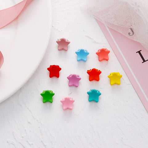 10 Pcs Girls Flower Hair Accessories Cute Rabbit Cat Hair Gripper Kawaii Candy Color Mini Crabs Hair Claws Crown Heart Hairpins