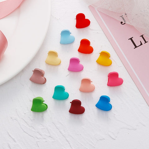 10 Pcs Girls Flower Hair Accessories Cute Rabbit Cat Hair Gripper Kawaii Candy Color Mini Crabs Hair Claws Crown Heart Hairpins