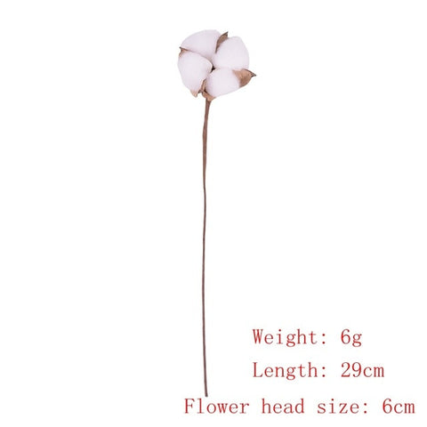 Naturally Dried Cotton Stems Farmhouse Artificial Flower Filler Floral Decor Fake Cotton Flower DIY Garland Home Wedding Decor