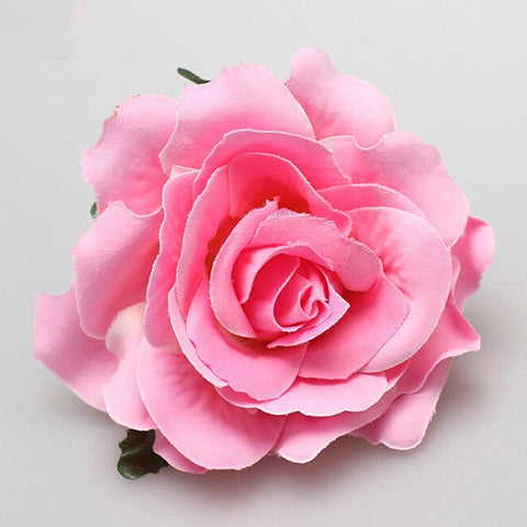 1PC Rose Artificial Flower Brooch Bridal Wedding Party Hairpin Women Hair Clips Headwear Party Girls Festival Hair Accessories