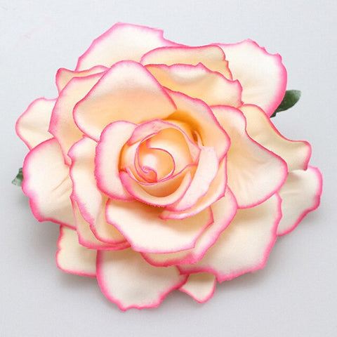 1PC Rose Artificial Flower Brooch Bridal Wedding Party Hairpin Women Hair Clips Headwear Party Girls Festival Hair Accessories