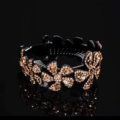 AWAYTR New Meatball Hair Accessories Women Hair Claws Headwear Rhinestone Flower Hairpin Bird Nest Floral Twist Clip 10 Colors