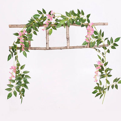 7ft 2m Flower String Artificial Wisteria Vine Garland Plants Foliage Outdoor Home Trailing Flower Fake Flower Hanging Wall Decor