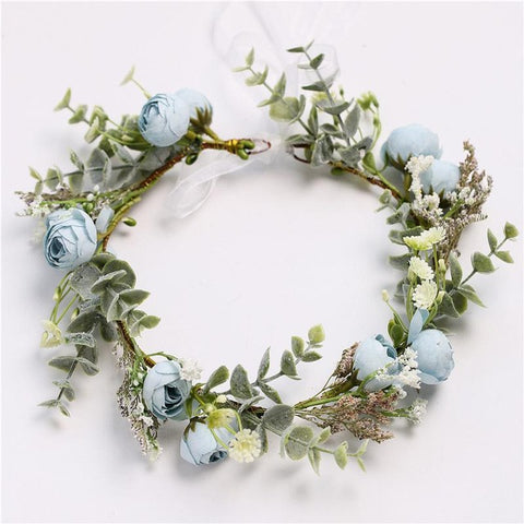 The New  Bridesmaid Handmade Sweet Wreath Europe And America Simulation Flowers Hair Clips Prom Leisure Street Beat Hair Accesso