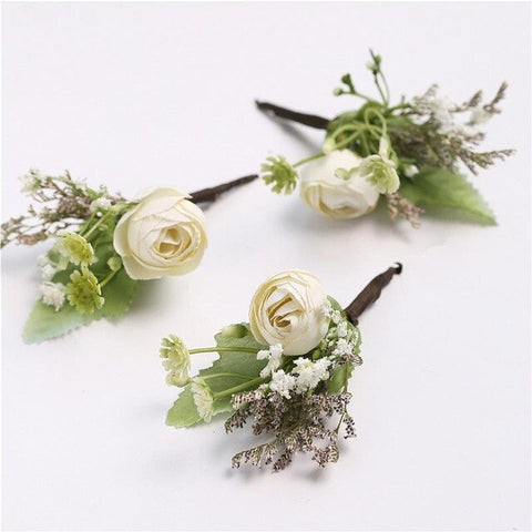 The New  Bridesmaid Handmade Sweet Wreath Europe And America Simulation Flowers Hair Clips Prom Leisure Street Beat Hair Accesso