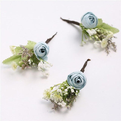 The New  Bridesmaid Handmade Sweet Wreath Europe And America Simulation Flowers Hair Clips Prom Leisure Street Beat Hair Accesso
