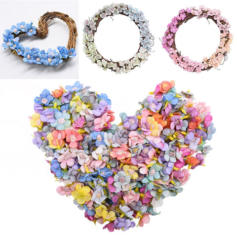 50Pcs 2cm Mini Silk Artificial Daisy Flower Head DIY Rattans Garland Headdress Fake Flowers For Home Party Wedding Decoration