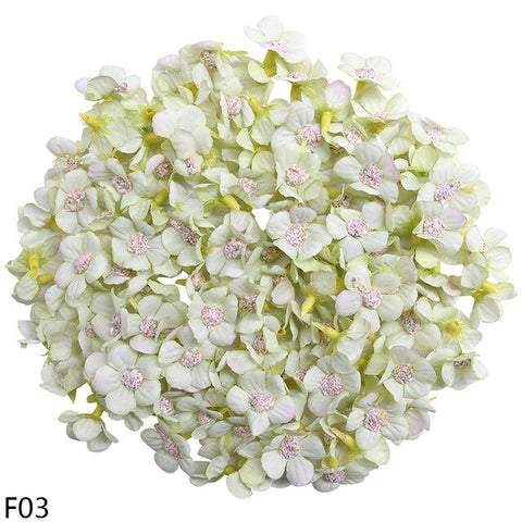 50Pcs 2cm Mini Silk Artificial Daisy Flower Head DIY Rattans Garland Headdress Fake Flowers For Home Party Wedding Decoration