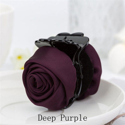Korean Elegant Rose Flowers Hair Claw Clips For Women Girls Pink Sweet Hair Crab Clamp Hairpins Grips Hair Accessories For Gifts