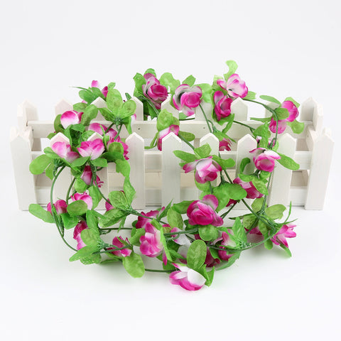 230cm Long Wisteria vine Rattan flowers for Wedding Arch party decoration white Vine Artificial flowers flores Garland Wreath