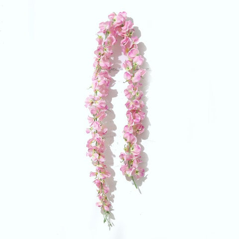 long artificial flowers hydrangea vine home decoration wisteria fake flower garland silk for wedding backdrop decoration wall