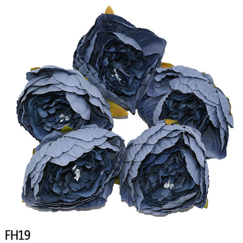 1/2/5/10Pcs 8cm High Quality Peony Flower Head Silk Artificial Flowers Wedding Decoration DIY Garland Scrapbooking Craft Flower