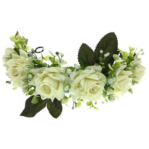 Camélia fleur couronne couronne Festival bandeau femmes cheveux accessoires coiffure fille guirlande florale mariage Floral chapeaux