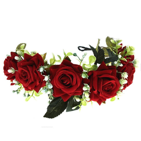 Camélia fleur couronne couronne Festival bandeau femmes cheveux accessoires coiffure fille guirlande florale mariage Floral chapeaux