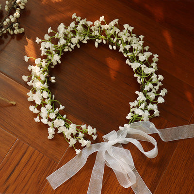 Respirant blanc fleur couronnes diadèmes bandeaux romantique doux Gardland femmes mariage cheveux accessoires pour mariée demoiselles d'honneur
