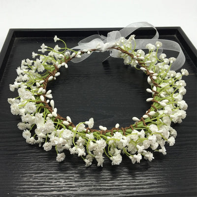 Respirant blanc fleur couronnes diadèmes bandeaux romantique doux Gardland femmes mariage cheveux accessoires pour mariée demoiselles d'honneur