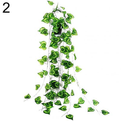 Hot 1Pc Artificial Fake Plant Leaves Hanging Vine Decoration Vivid Rattan Leaf Garland Garden DIY Stage Party Home Wedding Decor