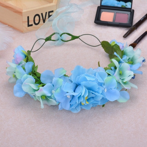 Flower Girl Crown Wedding Boho Headpiece Headband Hair Wreath