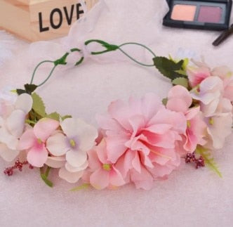 Flower Girl Crown Wedding Boho Headpiece Headband Hair Wreath