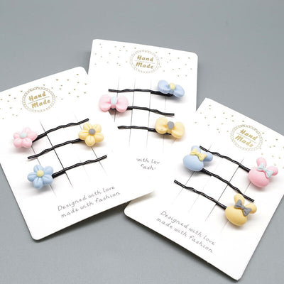 3pcs Cartoon Kids Baby Hair Accessories Cute Pattern Shaped Hairpins Lovely Hair Clips Jewelry Flower BB Girls Hair Accessories