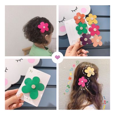 Cute Girls Women Colorful Flower Hairpin Girl Sunflower Hair Clip Barrettes Candy Color Headwear Hair Accessories