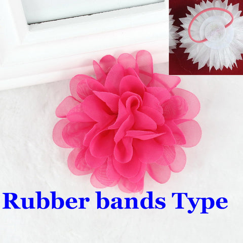 Flower Elastic Hair Ties Gum for Hair Clips Accessories hairband isnice headband for girl kids hairpins ornaments With barrette