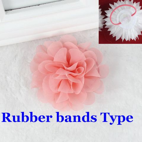 Flower Elastic Hair Ties Gum for Hair Clips Accessories hairband isnice headband for girl kids hairpins ornaments With barrette