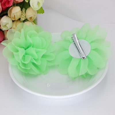 Flower Elastic Hair Ties Gum for Hair Clips Accessories hairband isnice headband for girl kids hairpins ornaments With barrette