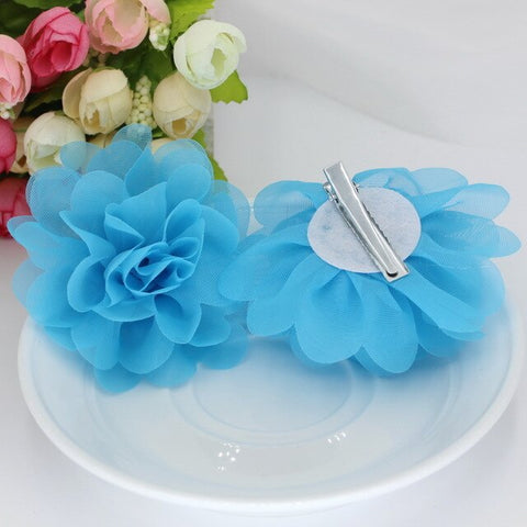 Flower Elastic Hair Ties Gum for Hair Clips Accessories hairband isnice headband for girl kids hairpins ornaments With barrette