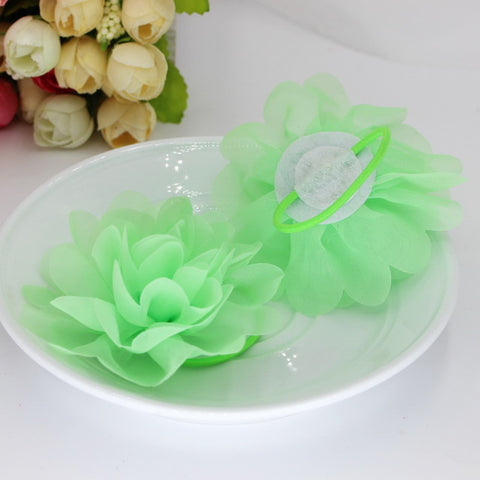 Flower Elastic Hair Ties Gum for Hair Clips Accessories hairband isnice headband for girl kids hairpins ornaments With barrette