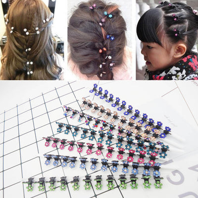 1pcs Crystal Rhinestone Flower Hair Claw Hairpins Hair Accessories Ornaments Hair Clips Hairgrip for Kids Girl