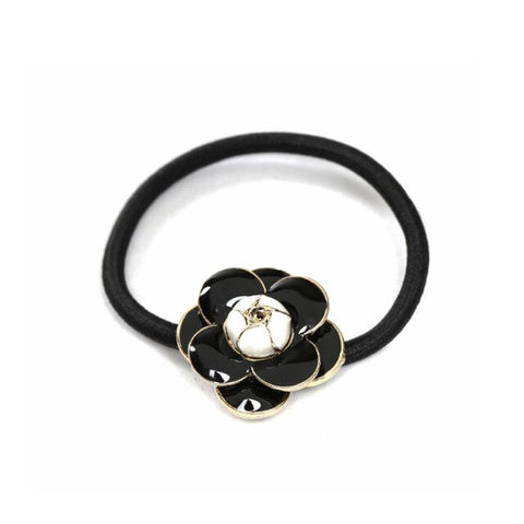 Hair Accessories Women Fashion Style Big Rose Flower Camellia Hair Bands Elastic Hair Rope Ring Hair Clip For Girls