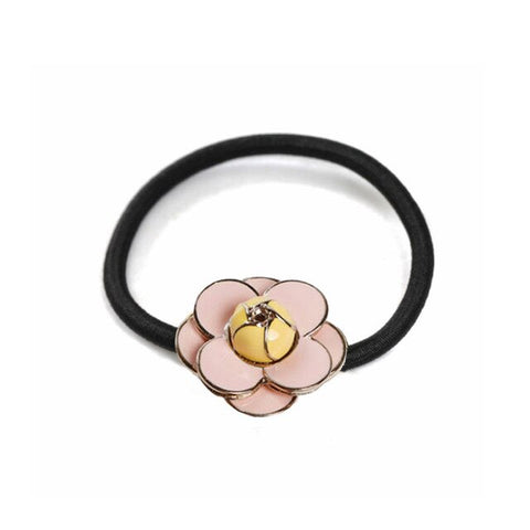 Hair Accessories Women Fashion Style Big Rose Flower Camellia Hair Bands Elastic Hair Rope Ring Hair Clip For Girls