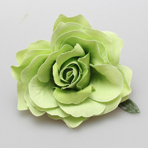 1Pc Bridal Wedding Flocking Cloth Red Rose Flower Hair Clips Diy Elegant Hairpins Beautiful Sweet Hair Accessories For Women