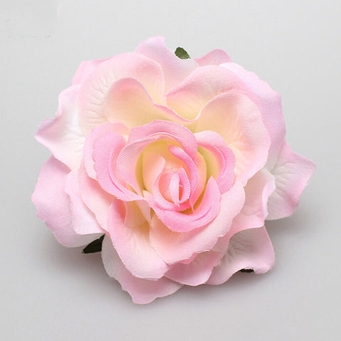 1Pc Bridal Wedding Flocking Cloth Red Rose Flower Hair Clips Diy Elegant Hairpins Beautiful Sweet Hair Accessories For Women